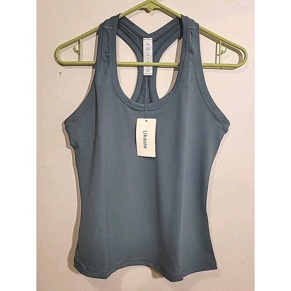 Ukaste Greenish Blue Yoga Tank, Size XL, NWT